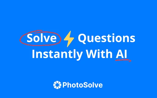 ดาวน์โหลด PhotoSolve ล่าสุด – ตัวช่วยแก้โจทย์การบ้านด้วย AI ฟรี - Screenshot 1