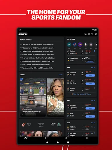 ดาวน์โหลดแอป ESPN ล่าสุด – ติดตามผลคะแนนและข่าวสารกีฬาแบบเรียลไทม์ฟรี - Screenshot 10