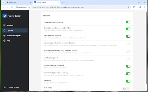 ดาวน์โหลด Header Editor Lite ล่าสุด – จัดการ HTTP Headers ฟรี - Screenshot 3