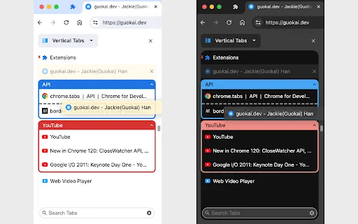 ดาวน์โหลด Vertical Tabs in Side Panel – จัดการแท็บ Chrome ให้เป็นระเบียบ - Screenshot 4