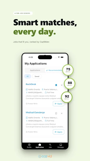 ดาวน์โหลด CazVid: แอปเรซูเม่วิดีโอ หางานไว สมัครงานง่าย ฟรี - Screenshot 4