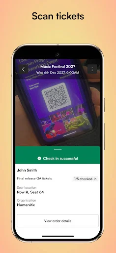 ดาวน์โหลด Humanitix for Hosts ล่าสุด – จัดการอีเวนต์ง่ายด้วยระบบสแกน QR - Screenshot 1