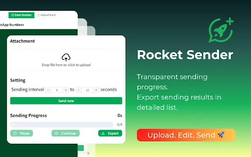 ดาวน์โหลด Rocket Sender – ส่งข้อความ WhatsApp อัตโนมัติและจัดการรายชื่อลูกค้า - Screenshot 5